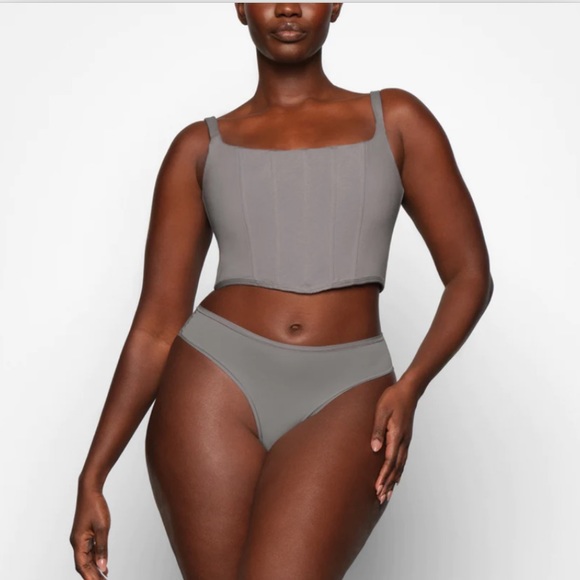 SKIMS COTTON CORSET BUSTIER - Picture 2 of 5